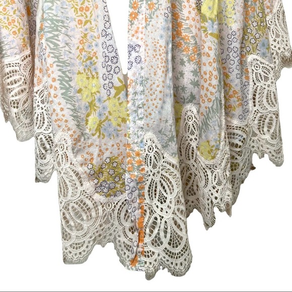 Victoria’s Secret Floral Lace Cotton Robe Medium - Picture 7 of 11